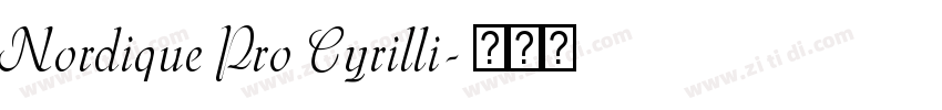 Nordique Pro Cyrilli字体转换